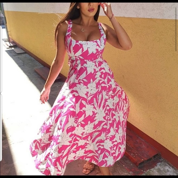 Zara Dresses Zara Floral Print Poplin Dress Poshmark